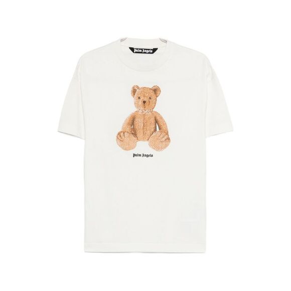 Palm Angels Men Bear Cotton T-Shirt